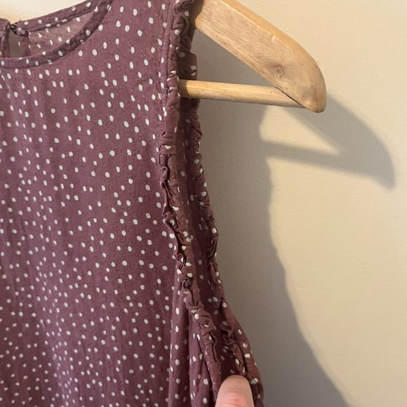 MAURICES | Women's Sleeveless Polka Dot Top Pink White Size Medium - Picture 6 of 8